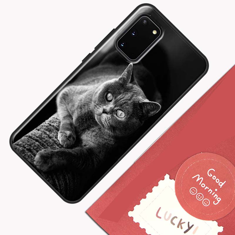 Красивый Серый Британский Короткошерстный Кот Чехол для Телефона Для Samsung Galaxy S26 S25 Ultra S20 S21 S22 S23 S24 S10 Plus S25 FE Cover Shell