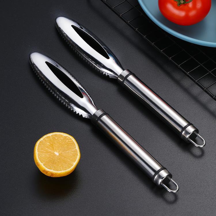 Удалитель рыбьей чешуи из нержавеющей стали 304: Многофункциональная щетка-скребок для легкой чистки рыбы