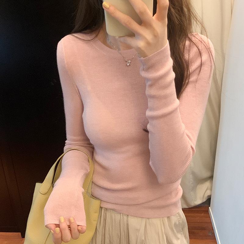Women's Winter Tops Blouse Slim Knit Sweater Pullovers Sweatshirts Undershirts For Women Korean Clothes Fancy
