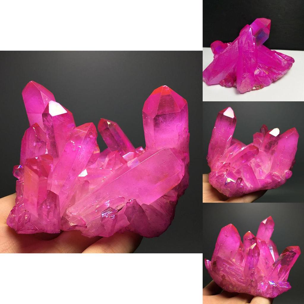 Изысканный Титановый Натуральный Друзовый Кварцевый Кластер Кристалл Красный Геода Драгоценный Камень Образец Декор Для Элегантных Домашних Акцентов