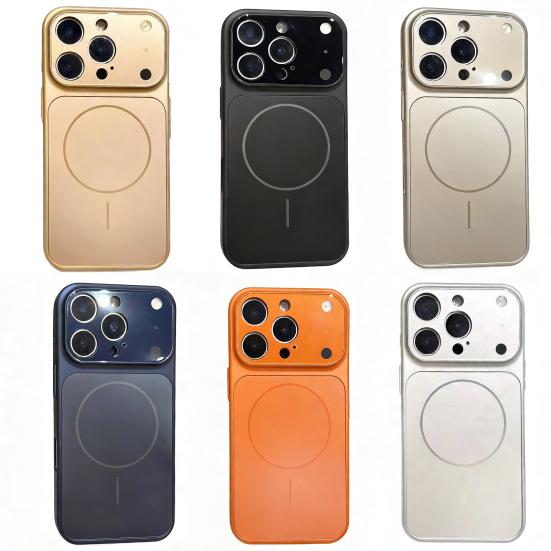 Стеклянный магнитный чехол для IPhone 16 Pro/Pro Max Защитный чехол для телефона для Magsafe Противоударный чехол с матовой защитой от царапин