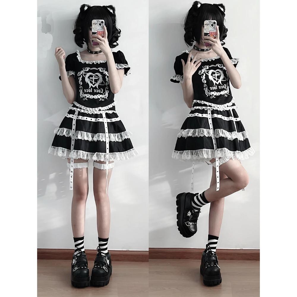 Уличный стиль для девочек Лолита Готическая обувь на платформе, женская обувь для покера Джокер Клоун Украшения Подъемник Подарок на Хэллоуин