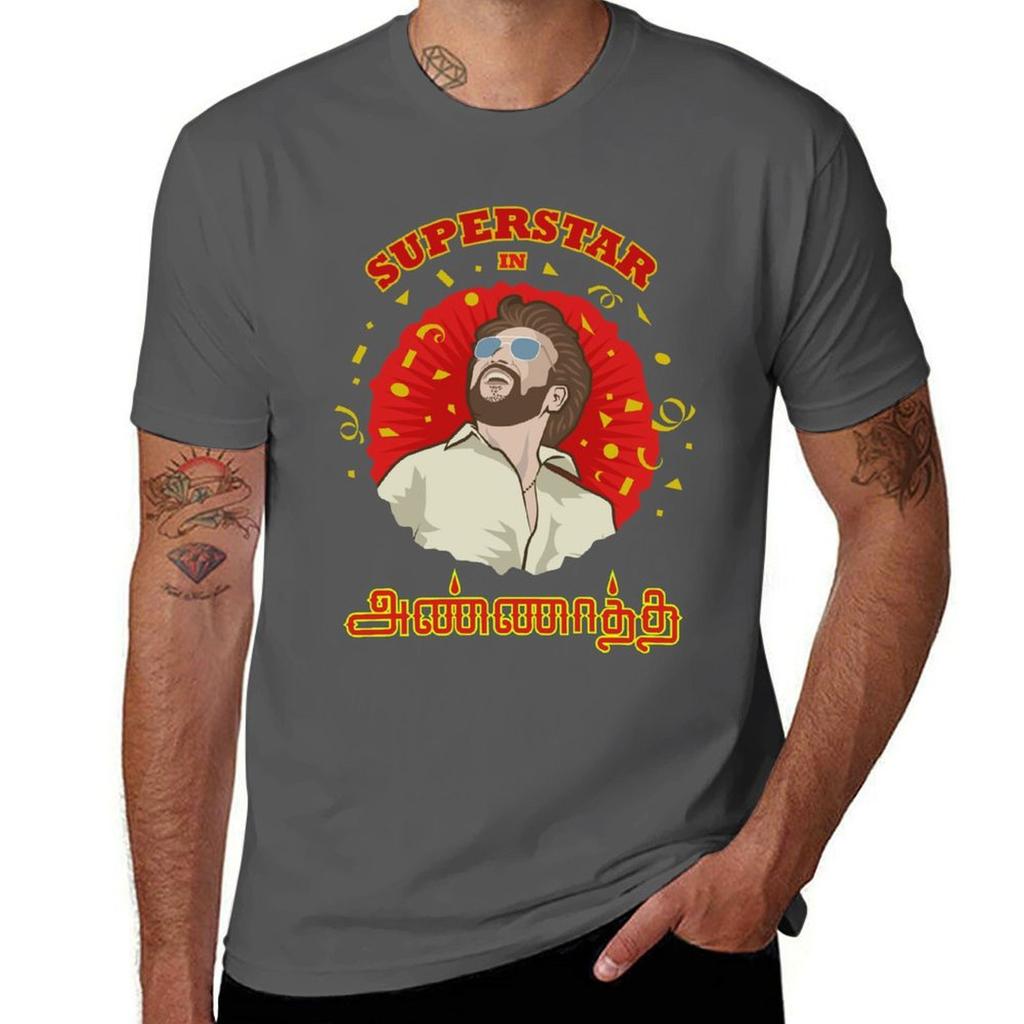 Annatha tamil movie superstar rajinikanth TShirt Functional Casual Short Sleeve Tee