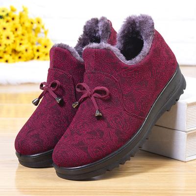 2025 старые пекинские хлопковые туфли женские новые полиуретановые женские хлопковые ботинки с набивкой и утолщенные теплые для женщин среднего и пожилого возраста хлопковые туфли для мамы