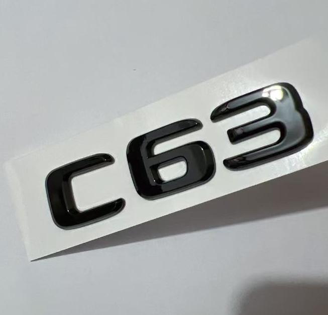 1X 3D ABS Chrome Black E63 C63 S63 flat Emblem Letters Sticker Car Trunk NFJNX34 Badge For MB C E S class W212 W213 Accessories