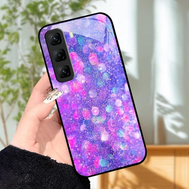 Чехол X6886 для Infinix Hot 60 60i 60Pro Pro Plus, модный и роскошный, из закаленного стекла, защитный чехол для телефона Infinix Hot60 Pro Plus.