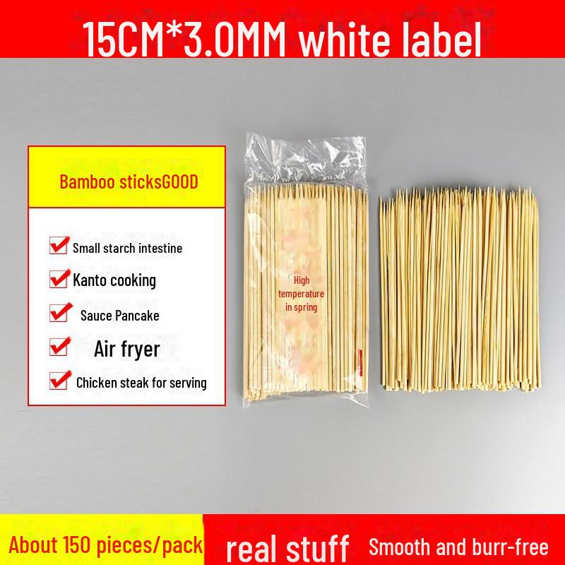 Бамбуковые шампуры Zibo: Одноразовые шампуры для барбекю, жареных сосисок, засахаренных боярышников и кислых блюд