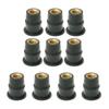 10Pcs Universal Motorcycle Windscreen Nuts Rubber M5 Windshield Bolts Screws Brass Nut Fastener