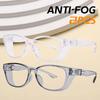 2PCS Anti Pollen Safety Glasses Square Anti Fog Blue Light Blocking Glasses with Side Shields for School Daily Life