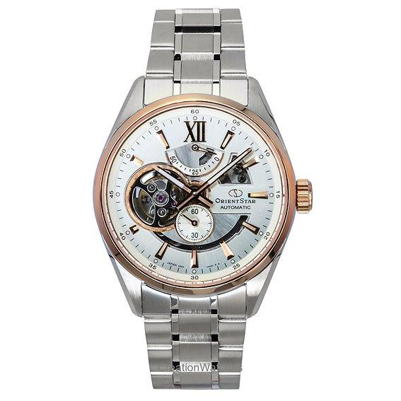 Orient Мужские часы Star Contemporary из нержавеющей стали с циферблатом цвета слоновой кости с автоматическим механизмом RE-AV0123G 100M