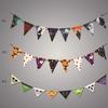 Halloween Shopping Mall School Party Arrangement Skull Pumpkin Bat Flag Latte Flower Custom Style