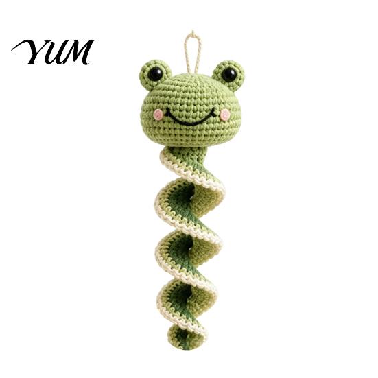Polyester Yarn Crafting Set Crochet Garden Animal Spiral Hanging Kit, Beginner Friendly DIY Swing Nature Inspired Decor Butterfly Ladybug Hummingbird