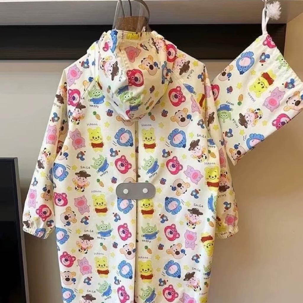 Japanese-Style Lightweight Children's Raincoat for Boys and Girls, Kindergarten Kids, and Elementary School Students, Full-Length Reflective Rain