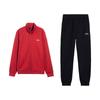 Li Ning Модный Универсальный Свободный Худи из Флиса на Молнии со Стойкой Воротником Удобные Длинные Брюки Повседневный Спортивный Костюм Костюм Унисекс AWDVG71-4+AKLVD14-1