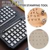 Letters Stamping Kit Leather Printing Metal Alphabet Number Leather Stamp Punch Tools Leather Embossed Tools 37Pcs Diy Leather Carving 3.5mm/6.5mm