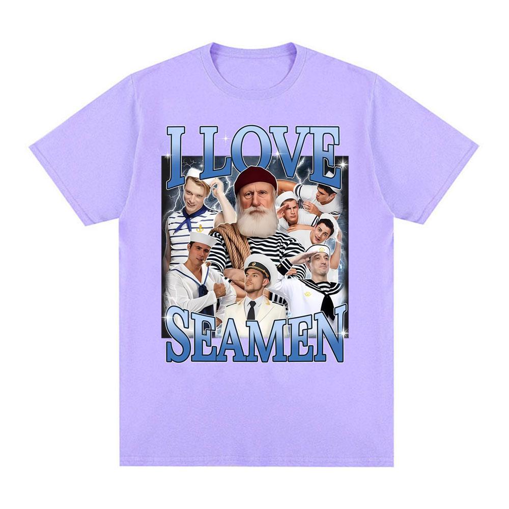 I Love SeaUnisex Cursed Sailor Meme Graphic TShirt Unisex Women Fashion Pure Cotton TShirt Streetwear Oversized ONeck Loose T Shirts