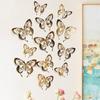10 цветов 12 шт. 3D наклейки-бабочки для гостиной, спальни, украшения, зеркальные наклейки, полые бабочки ARI