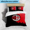 3pcs Milan Football club Printed Bedding Set Duvet Cover Closure Includes 1 Duvet Cover & 2 Pillowcases Bedding Sets Home Decor Gifts