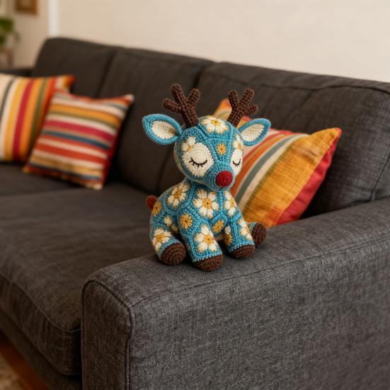 Цветок Олень Набор для вязания крючком Олень Кукла DIY Набор Вязание крючком Животное Стартовый набор