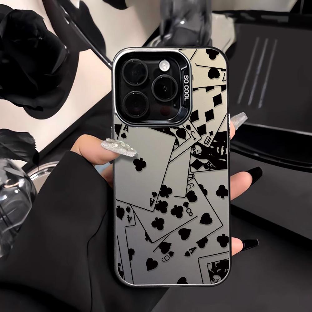 Применимо к iPhone17Pro Max креативный игральная карта мобильный телефон защитный чехол Apple 15 нишевый 16 больших отверстий продвинутый