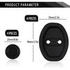 Car Silicone Door Latch Protective Cover Car Door Lock Latches Cover Protector Vehicle Ventilation Doors Locks Guard Stopper Set Universal Car