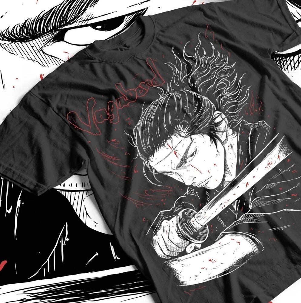 Samurai Unisexga Aesthetic Tee Musashi Miyamoto All Sizes Shirt Black