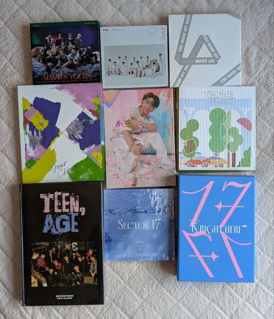 [USED] SEVENTEEN CD Album & Mini Album Booklet Case Only 9 Items