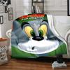 1pc Tom and Jerry Flannel Blanket Soft Warm Throw for Home, Office, Travel, All-Season Cozy Bedding GiftL1164
