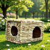Large Folding Straw Woven Rabbit and Hamster Hideaway Cage Nest