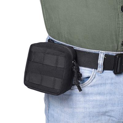 Маленькая тактическая подсумка Микро утилитарная Molle-совместимая сумка Съемный прозрачный карман для ID Мини-нож Компас Фонарик Сумка для хранения карт Пояс