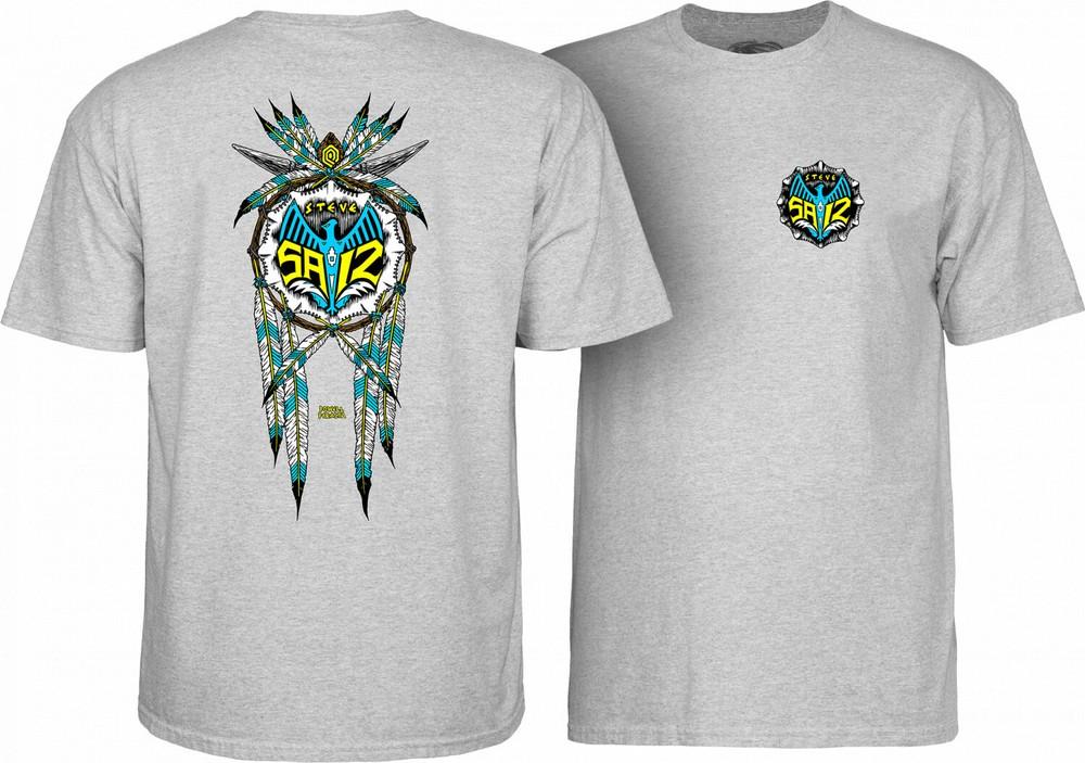 Powell Peralta Steve Saiz TOTEM POLE Футболка для скейтборда ПЕПЕЛЬНО-СЕРЫЙ Унисекс Футболка