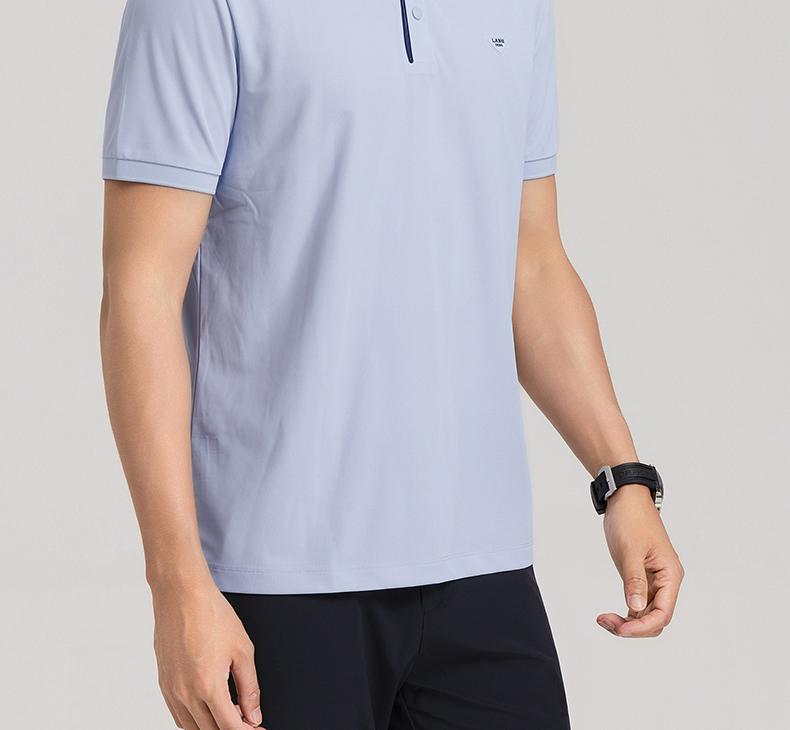 Langdeng Summer Men's Short-Sleeved Polo Shirt