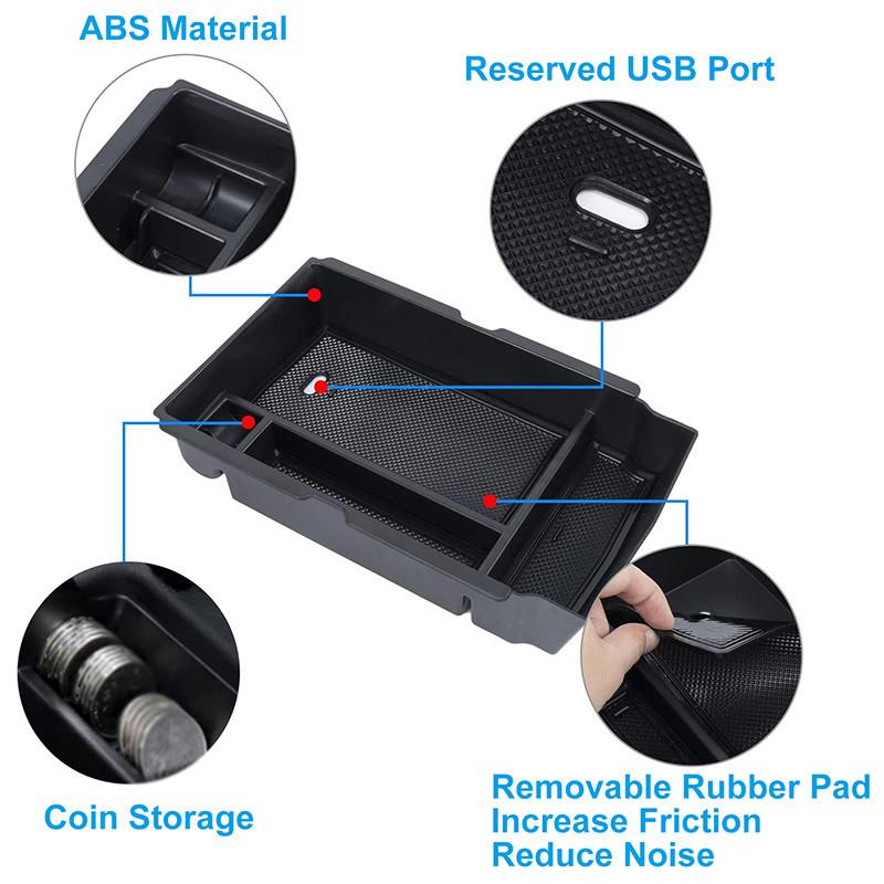 1pcs Black Center Console Organizer Armrest Storage Box Fit for Honda CR-V 2023-2025 [EX/EX-L/LX/Hybrid Sport/Hybrid Sport Touring]