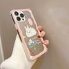 Oil Painting Rabbit Suitable for Iphone14 Apple 16promax Mobile Phone Case 15 Makeup Mirror Xs Anti Fall 8p11