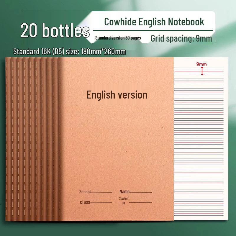 3rd Grade English & Math Composition Workbook for Primary & Junior High Students with Pen