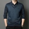 Autumn New Style Shirt Collar Sweater Casual Men's Middle-aged Fashion Simple Pullover Men's Sweater Fake Two Pieces