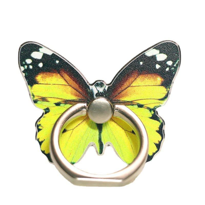 Cartoon Butterfly Painted Ring Holder Phone Grip Stand Mobile Devices