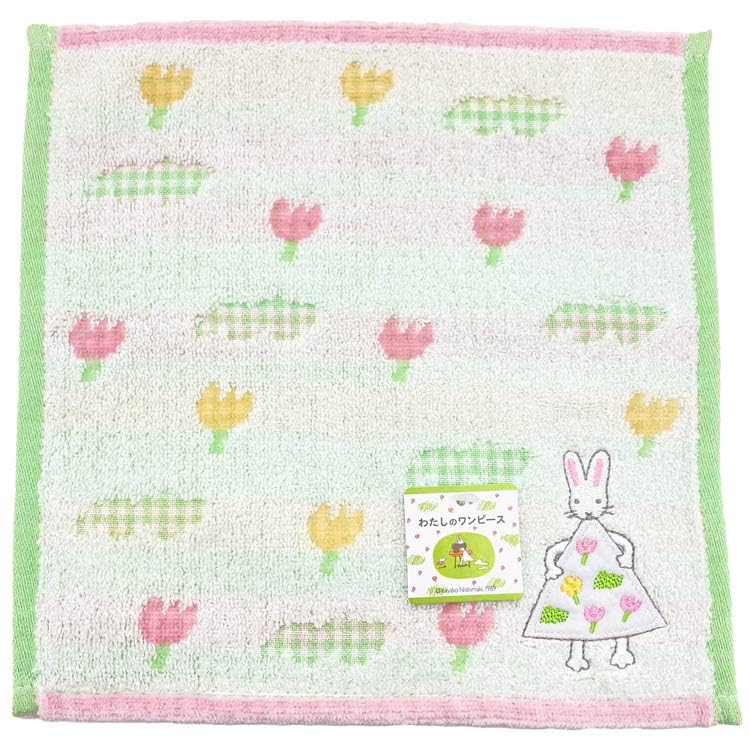 Hayashi Mini 25 x 25 Flower PN508600 Towel, approx. cm, "My Dress" Pattern,