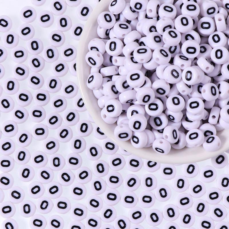100 шт./пакет DIY Черно-белые английские акриловые бусины-буквы Ручная работа Браслеты Ожерелья Бусины Аксессуары