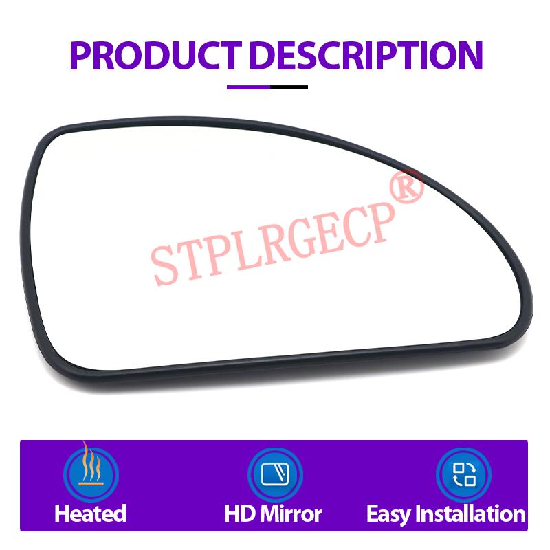 Stplrgecp Car Passenger Driver Side Left Right Door Side Heated Wing Mirror Glass Lens for Kia Ceed SW ED 06-09 Pro_Ceed 08-10
