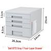 Deli 9772 Four-Layer Hard Plastic Desktop File Cabinet