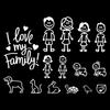 Car Sticker Interesting Family Automobiles Motorcycles Window Waterproof Sun Protection Decal PVC Decorative Goods,20cm/25cm/30