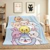 Cute Animals Flannel Blanket Throw Blanket Soft Warm Sofa Bed Camping Home Decor Unique Christmas Gift C92111000