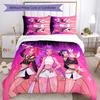 KPOP Hunter 3pcs Bedding Set Duvet Cover Closure Includes 1 Duvet Cover & 2 Pillowcases for All Seasons Bedroom Home Dorm Decor