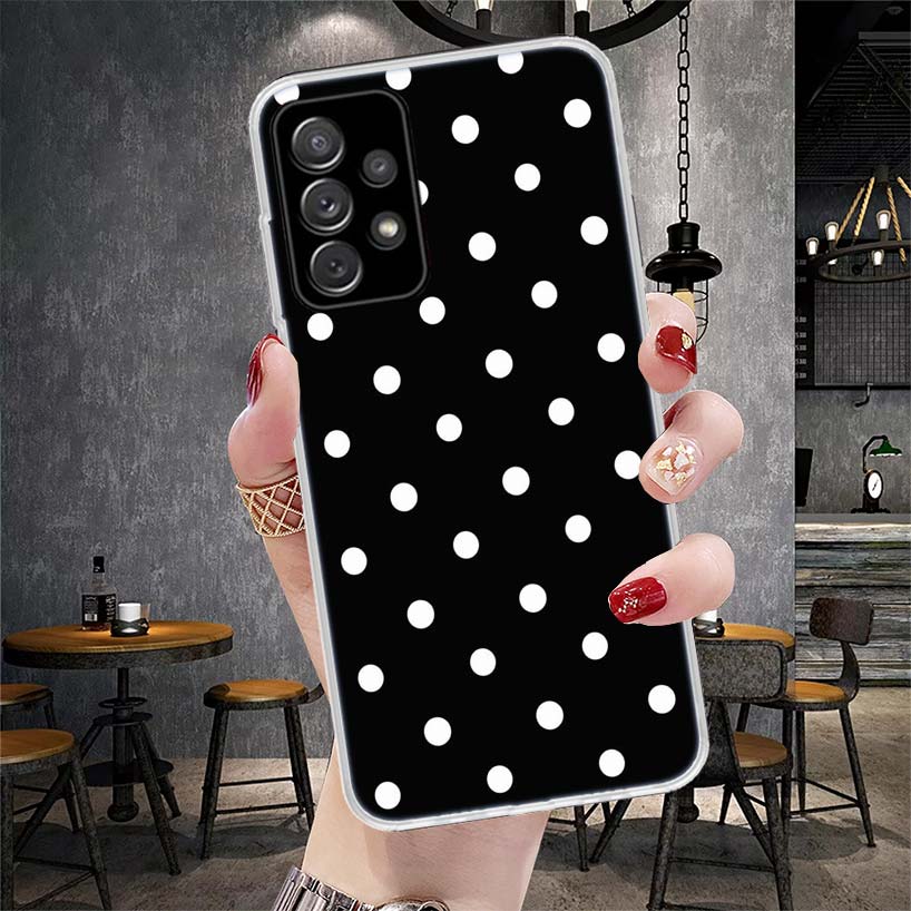 Чехол с принтом в горошек для Samsung Galaxy A12 A22 A32 A52 A72 A02S A51 A50S A71 A70 A31 A20S Note 20 Ultra S10 A10S Galaxy A1