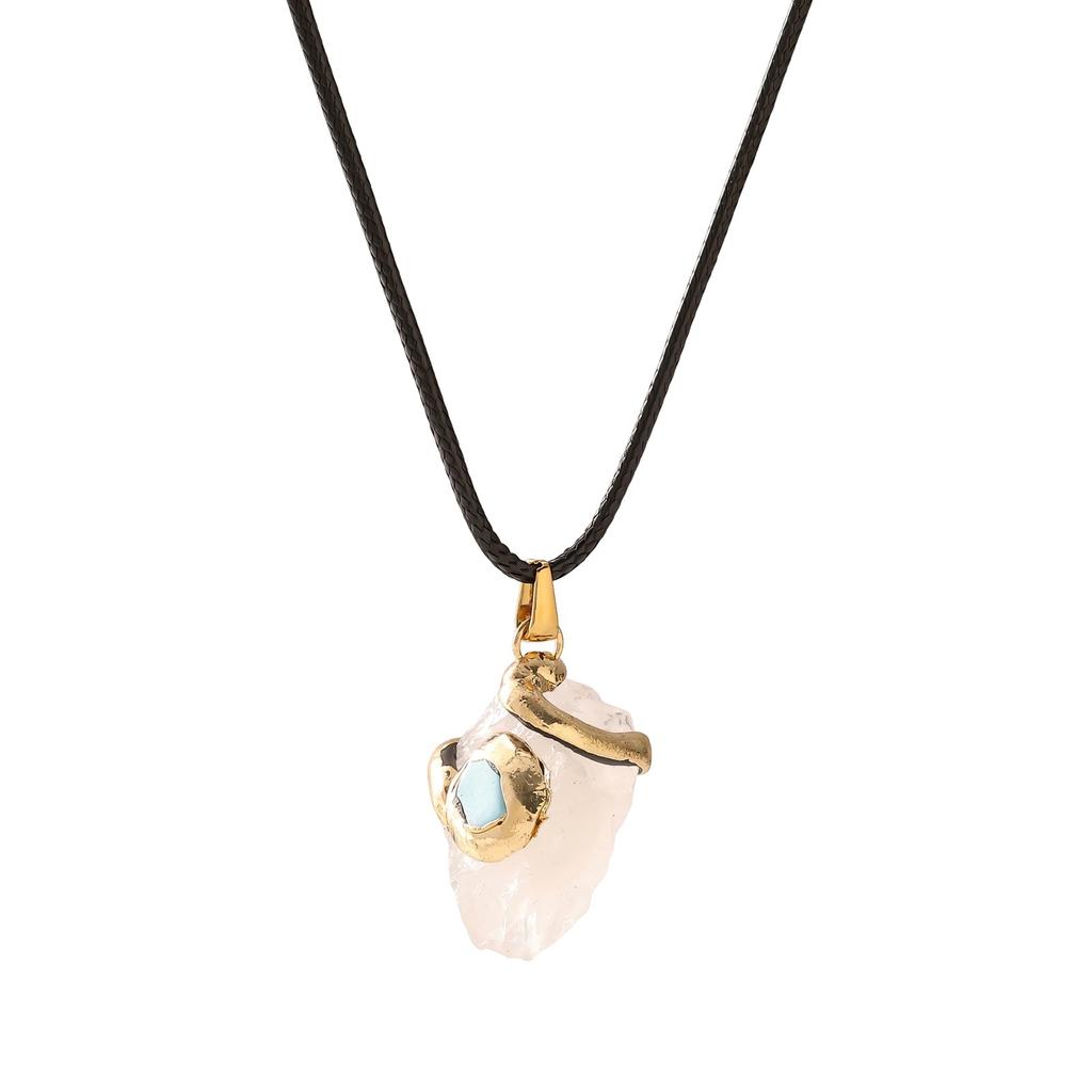 Original design, best-selling natural cubic zirconia pendant, multi-colored crystal stone, irregular necklace jewelry