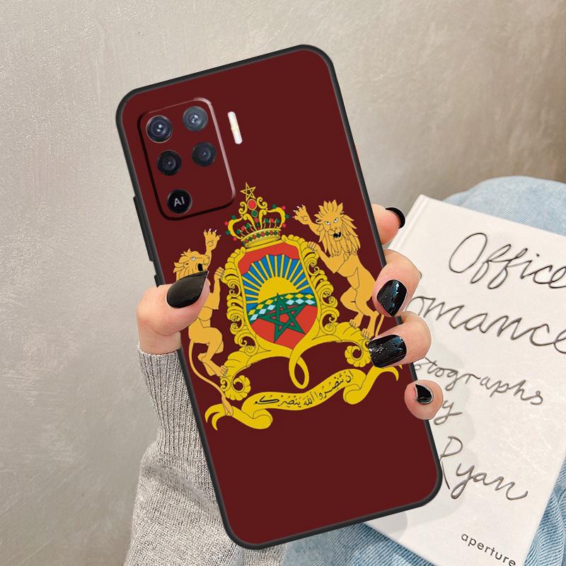 Morocco Flag Coat Of Arms Case For Oppo A40 A60 A80 A78 A38 A18 A98 A58 A96 A76 A16 A94 A74 A54 A15 A17 A57 A77 A5 Pro