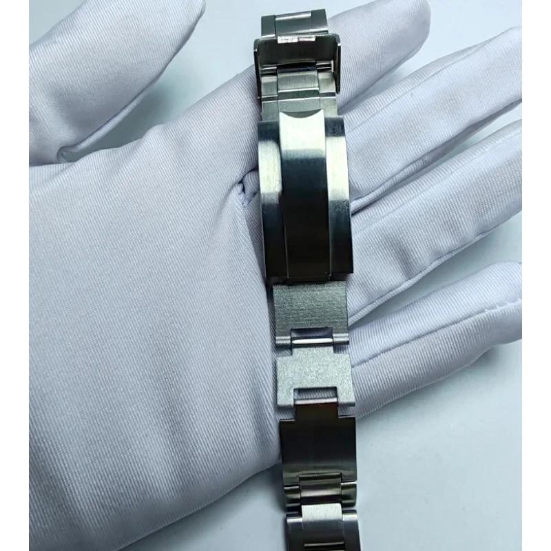 20-мм застежка-клипса с микрорегулировкой, стальной ремешок для часов Rolex Submariner Deepsea Daytona GMT, ремешок-браслет