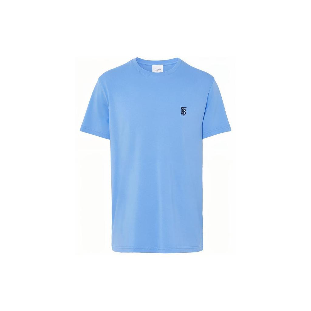 Burberry T-Shirts Men's Blue Crew Neck Moderate 80400611