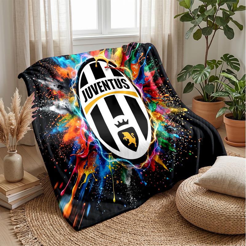Juventus FC Theme blanket Soft Flannel Blanket Plush Throw Blanket Cozy Sofa Bed Blanket for Home Decor